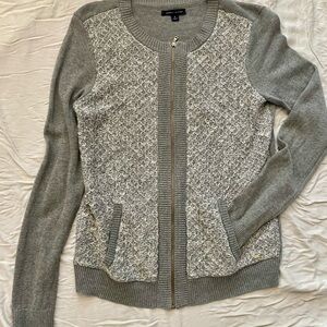 Tommy Hilfiger Gray and White Women's Cardigan